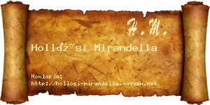 Hollósi Mirandella névjegykártya